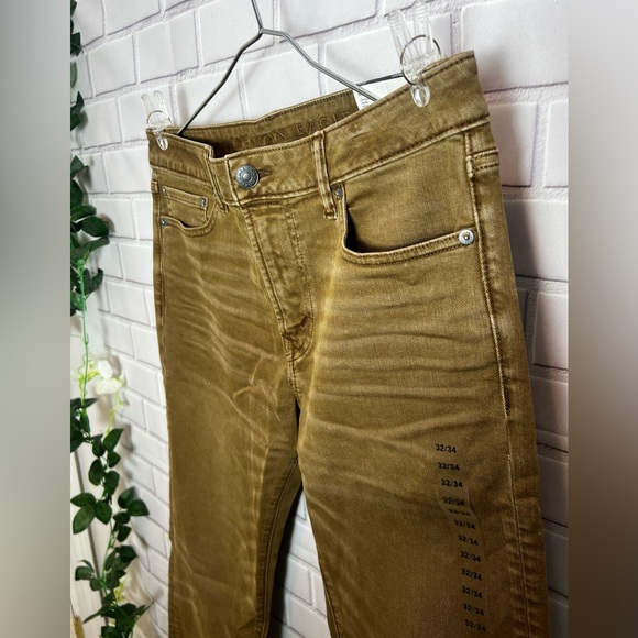 AMERICAN EAGLE slim straight Men’s brown jeans/size 32x34 - Picture 3 of 7